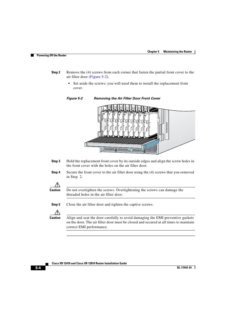 Step 2, Step 4, Caution | Step 5, 2sf c | Cisco XR 12410 User Manual | Page 176 / 238