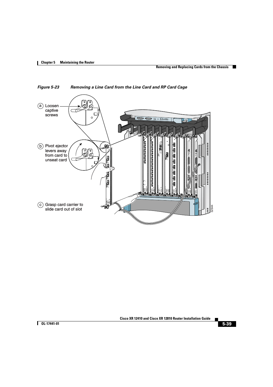 Figure 5-23, C) and place it directly into an | Cisco XR 12410 User Manual | Page 211 / 238