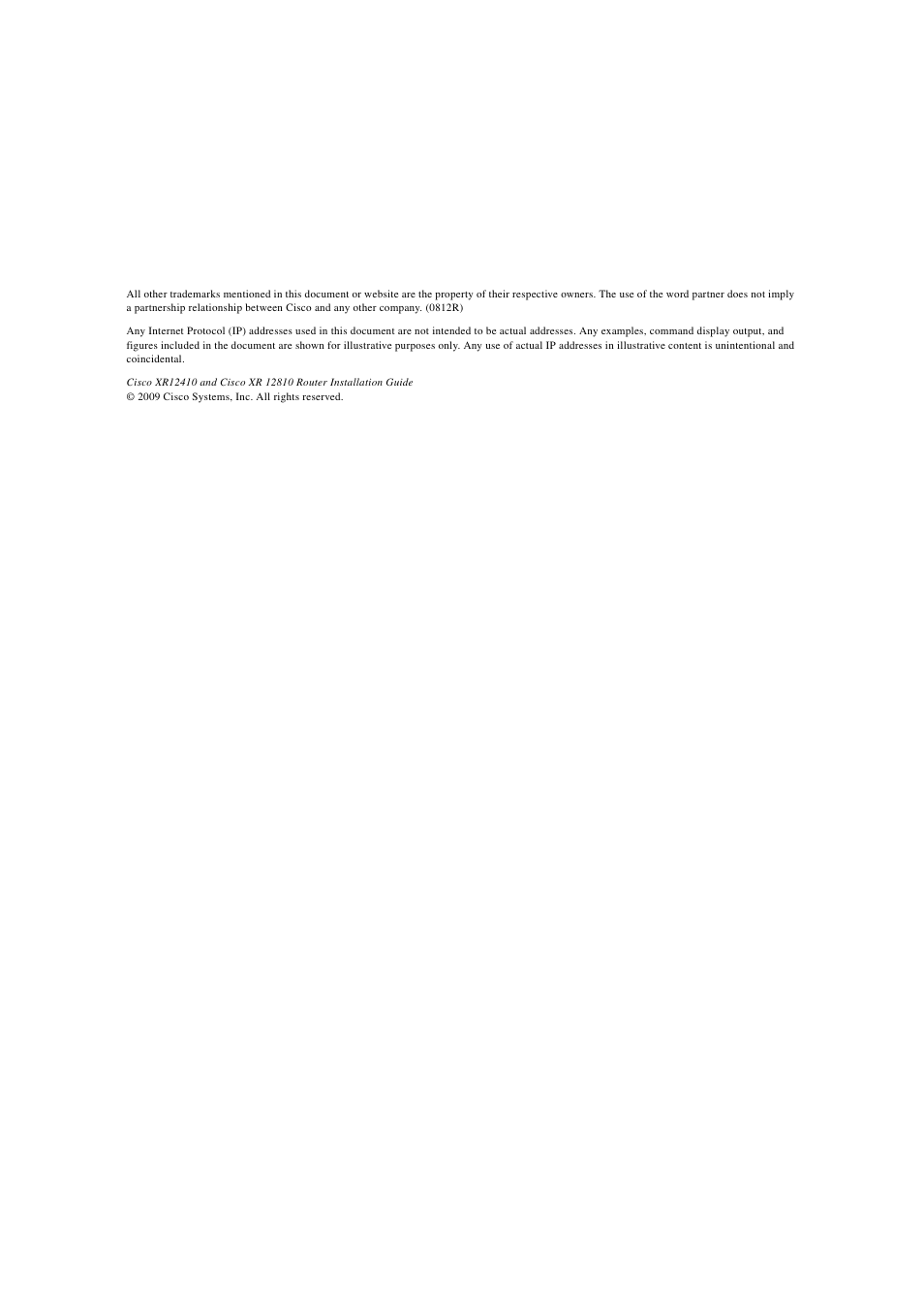 Cisco XR 12410 User Manual | Page 3 / 238
