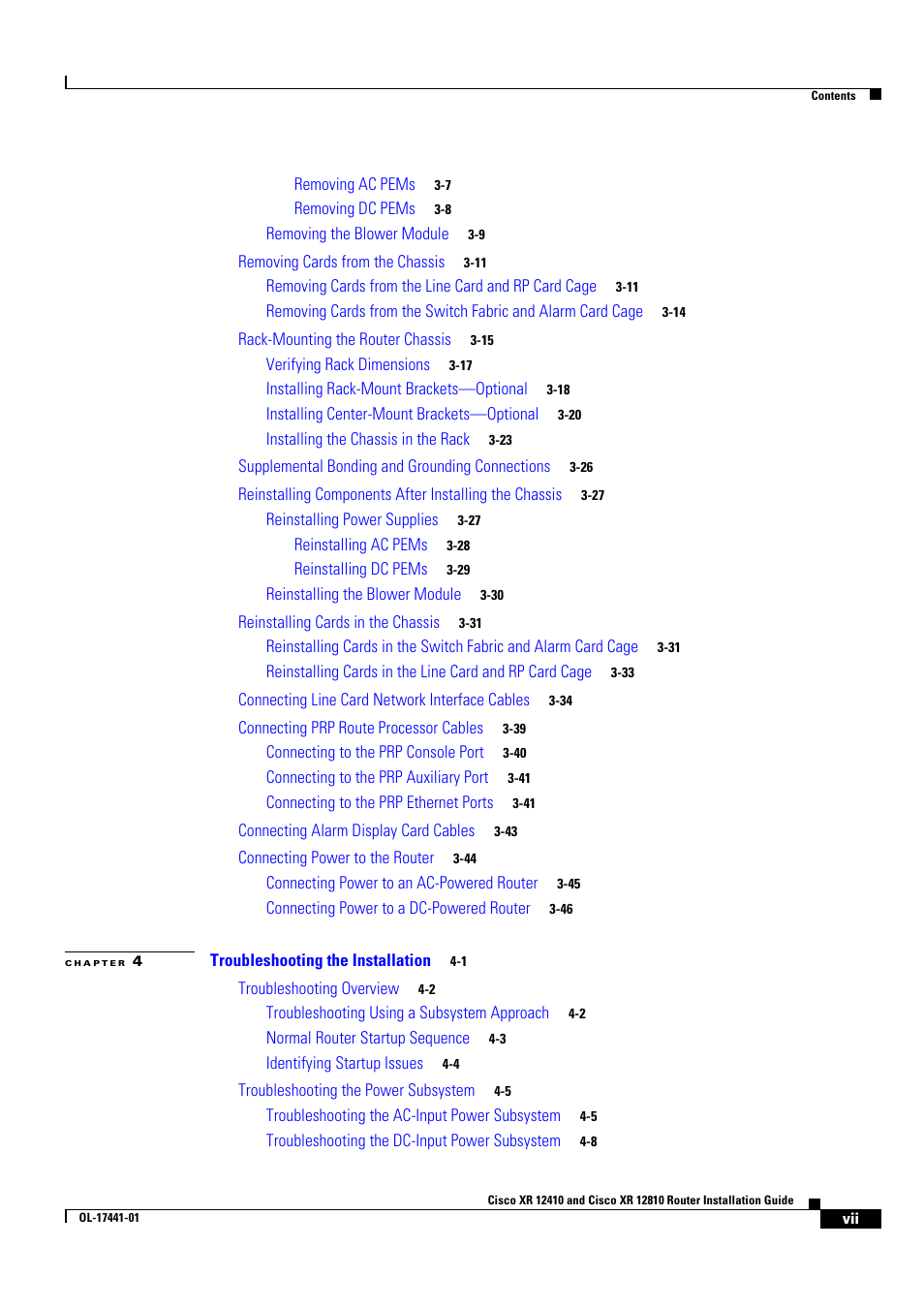 Cisco XR 12410 User Manual | Page 7 / 238