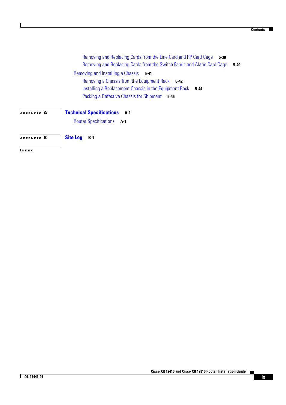 Cisco XR 12410 User Manual | Page 9 / 238