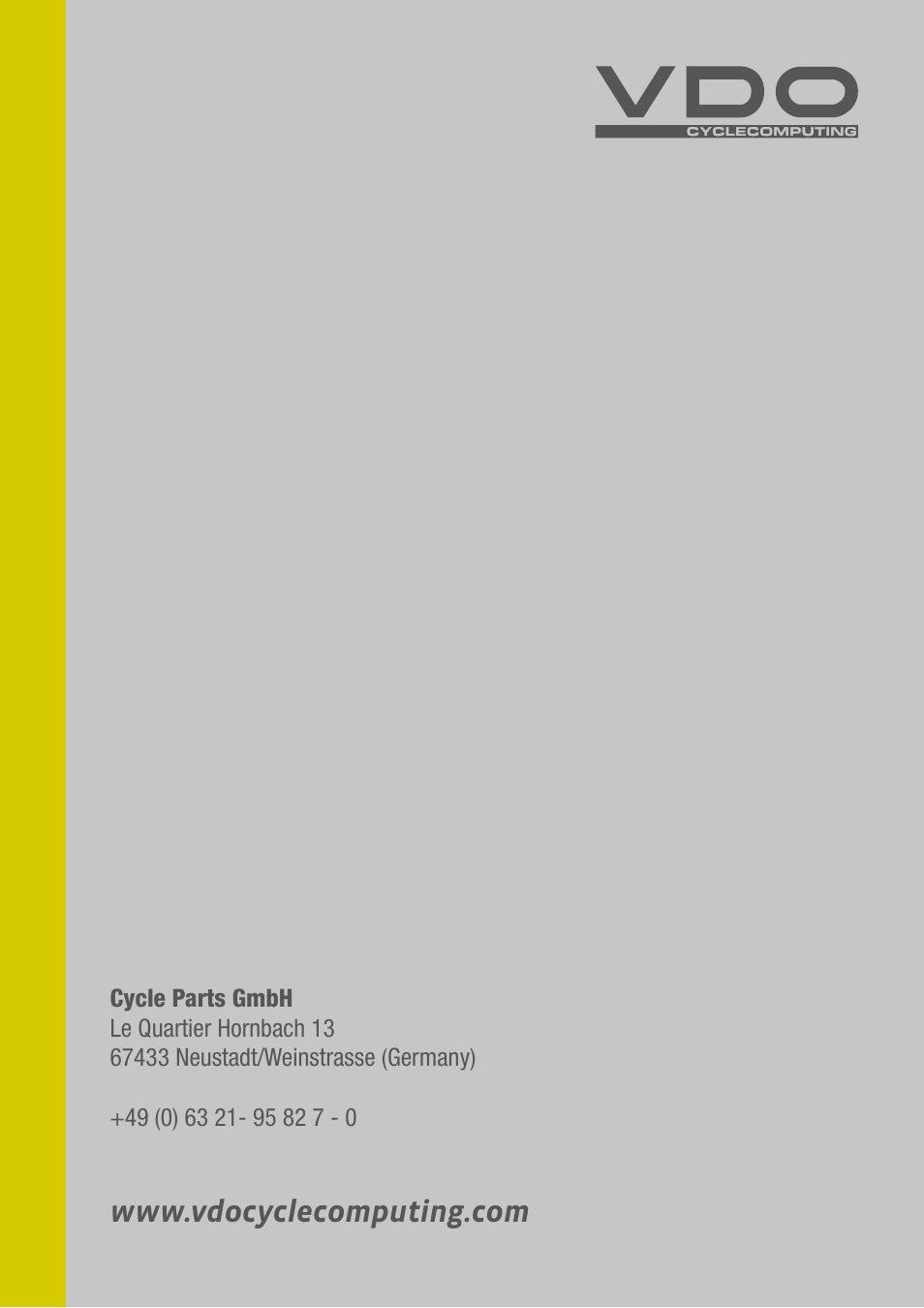 VDO M2WR User Manual | Page 26 / 26