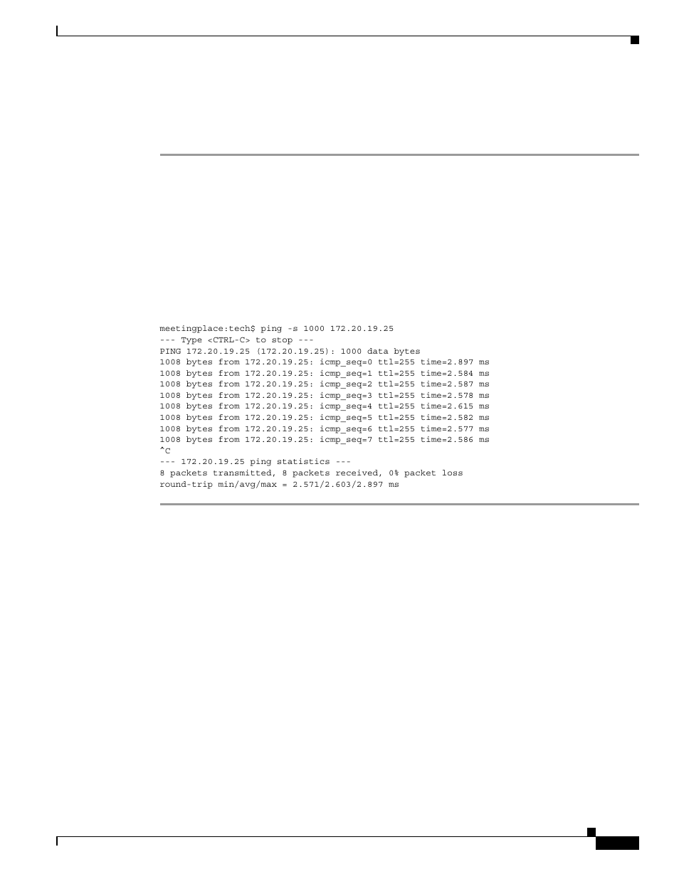 Testing network latency | Cisco 700 MHz User Manual | Page 79 / 134