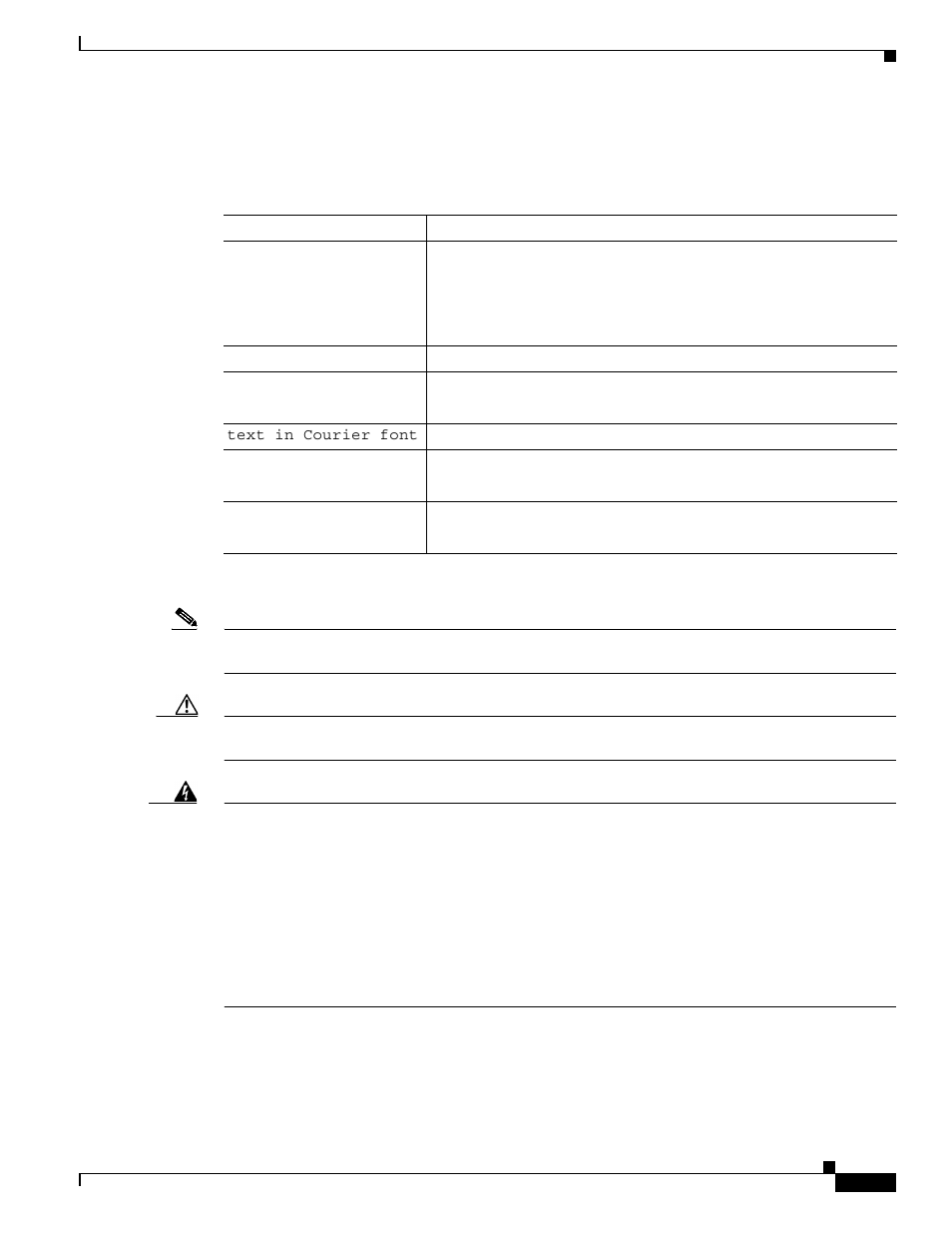 Documentation conventions | Cisco 700 MHz User Manual | Page 9 / 134