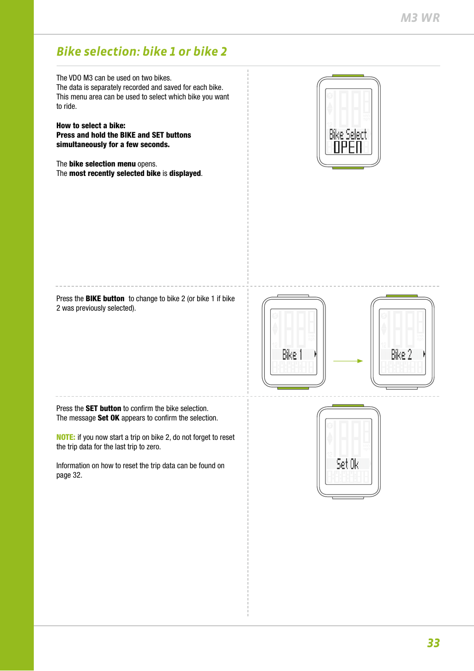 VDO M3WR User Manual | Page 33 / 39