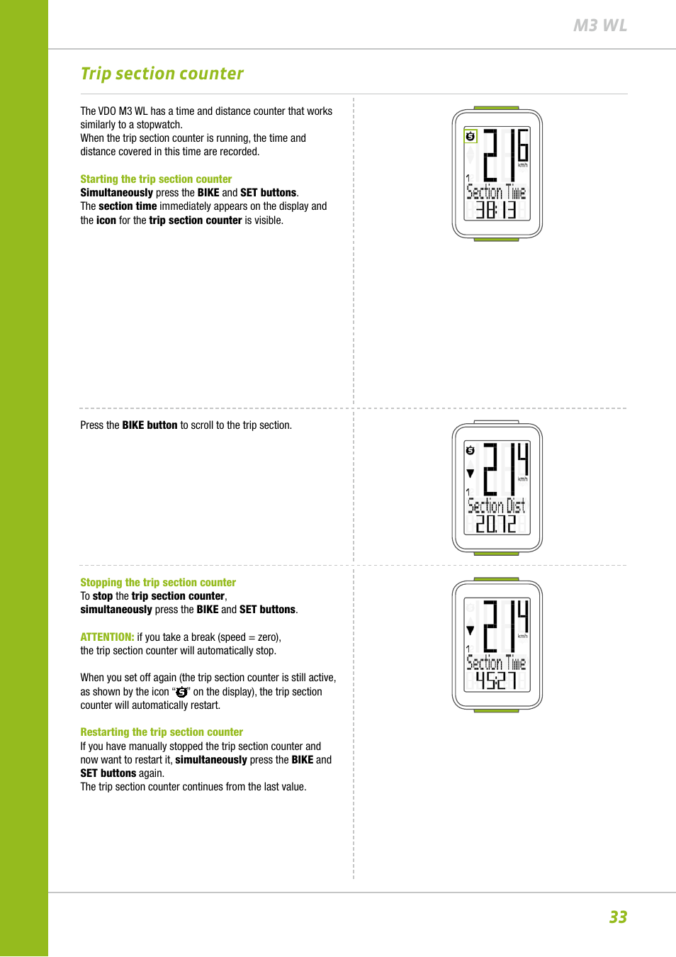 VDO M3WL User Manual | Page 33 / 41
