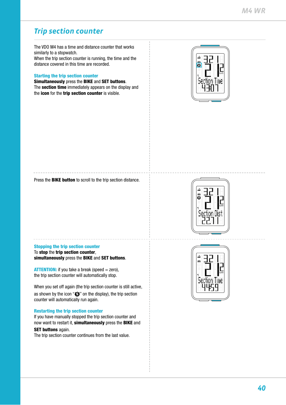 VDO M4WR User Manual | Page 40 / 52