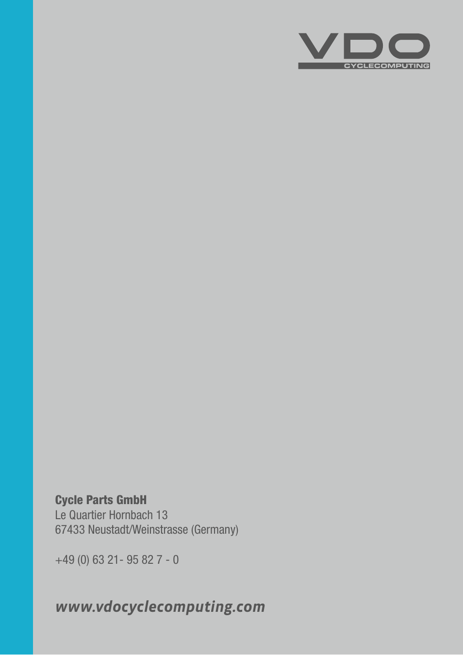 VDO M4WR User Manual | Page 52 / 52