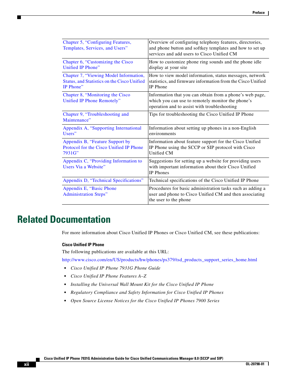 Related documentation | Cisco 7931G User Manual | Page 2 / 4