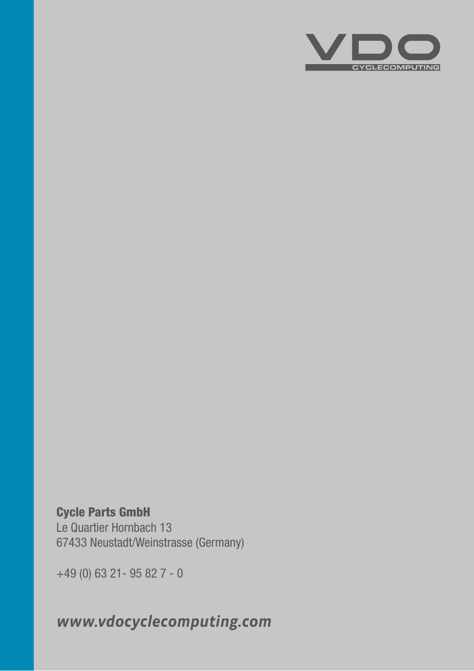 VDO M6WL User Manual | Page 87 / 87