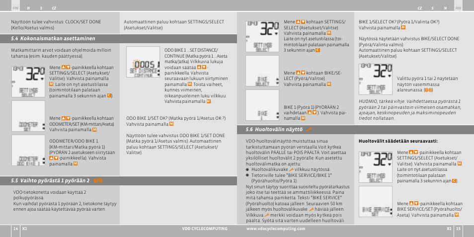 VDO WR X1 User Manual | Page 106 / 242