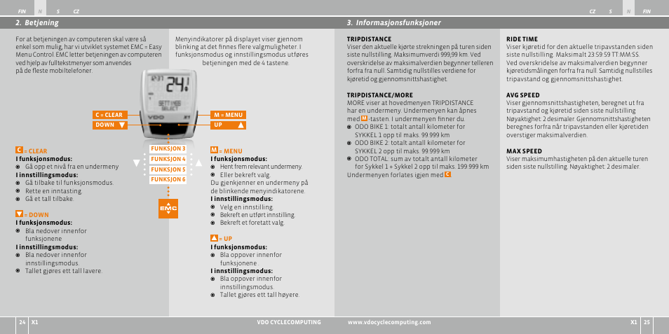 VDO WR X1 User Manual | Page 111 / 242