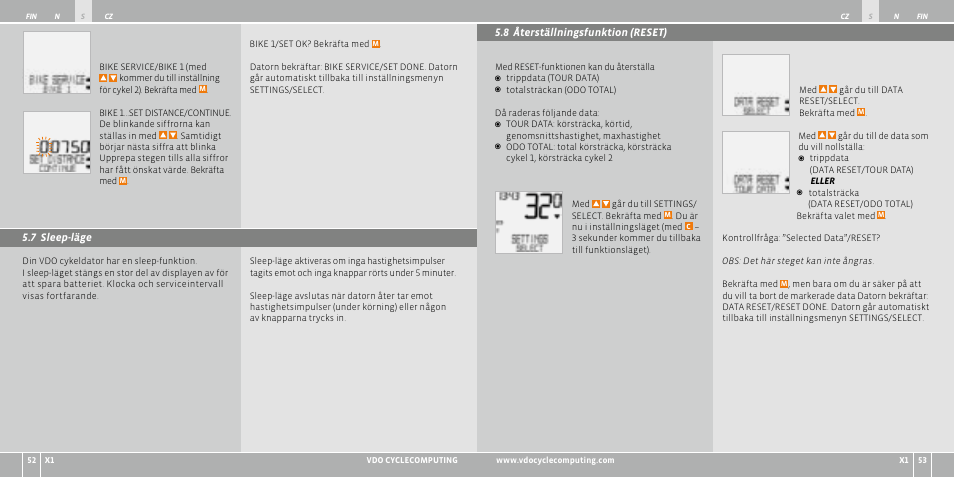 VDO WR X1 User Manual | Page 125 / 242