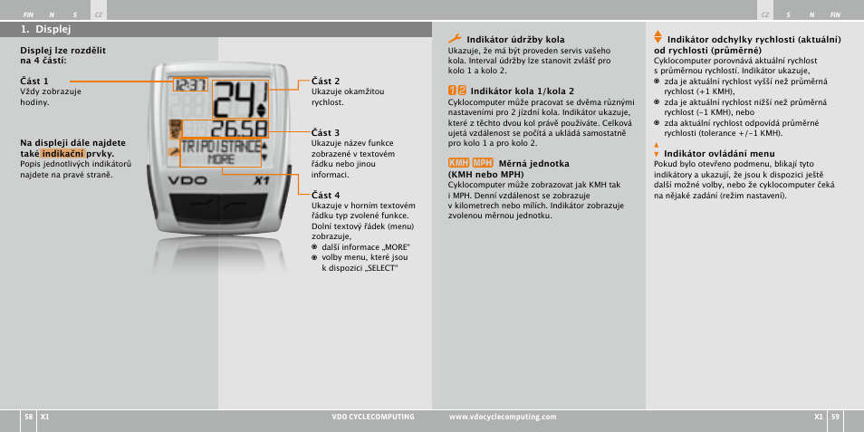 VDO WR X1 User Manual | Page 128 / 242