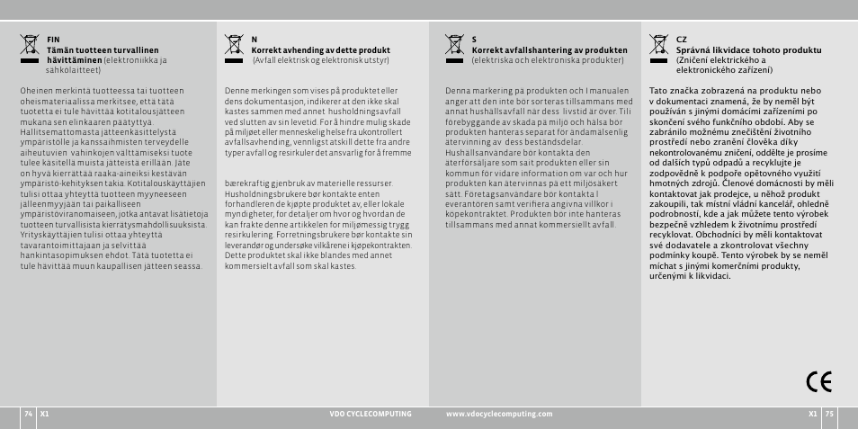 VDO WR X1 User Manual | Page 136 / 242