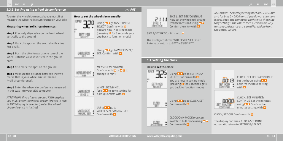 VDO WR X1 User Manual | Page 144 / 242