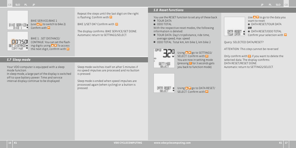 VDO WR X1 User Manual | Page 146 / 242