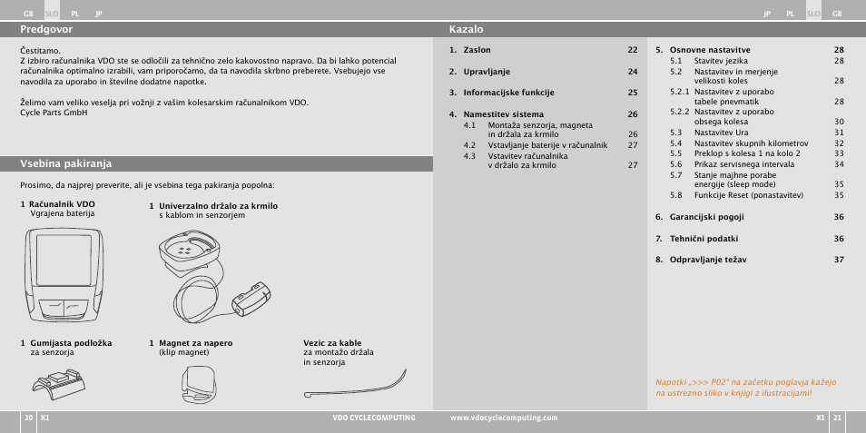 VDO WR X1 User Manual | Page 148 / 242