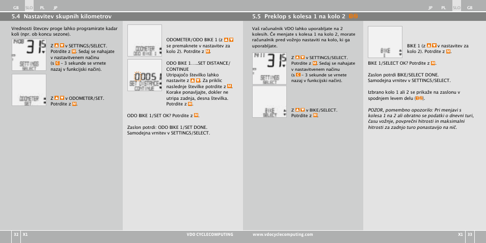 VDO WR X1 User Manual | Page 154 / 242