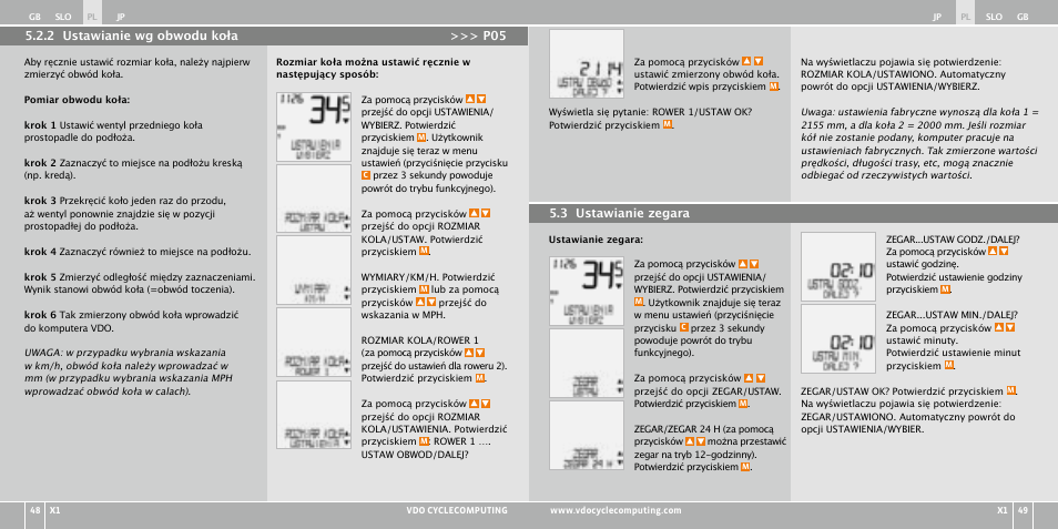 VDO WR X1 User Manual | Page 162 / 242