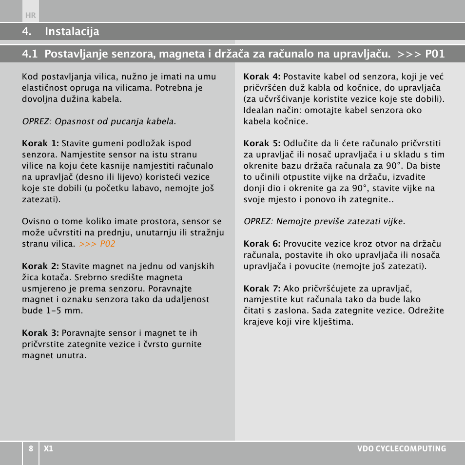 VDO WR X1 User Manual | Page 182 / 242