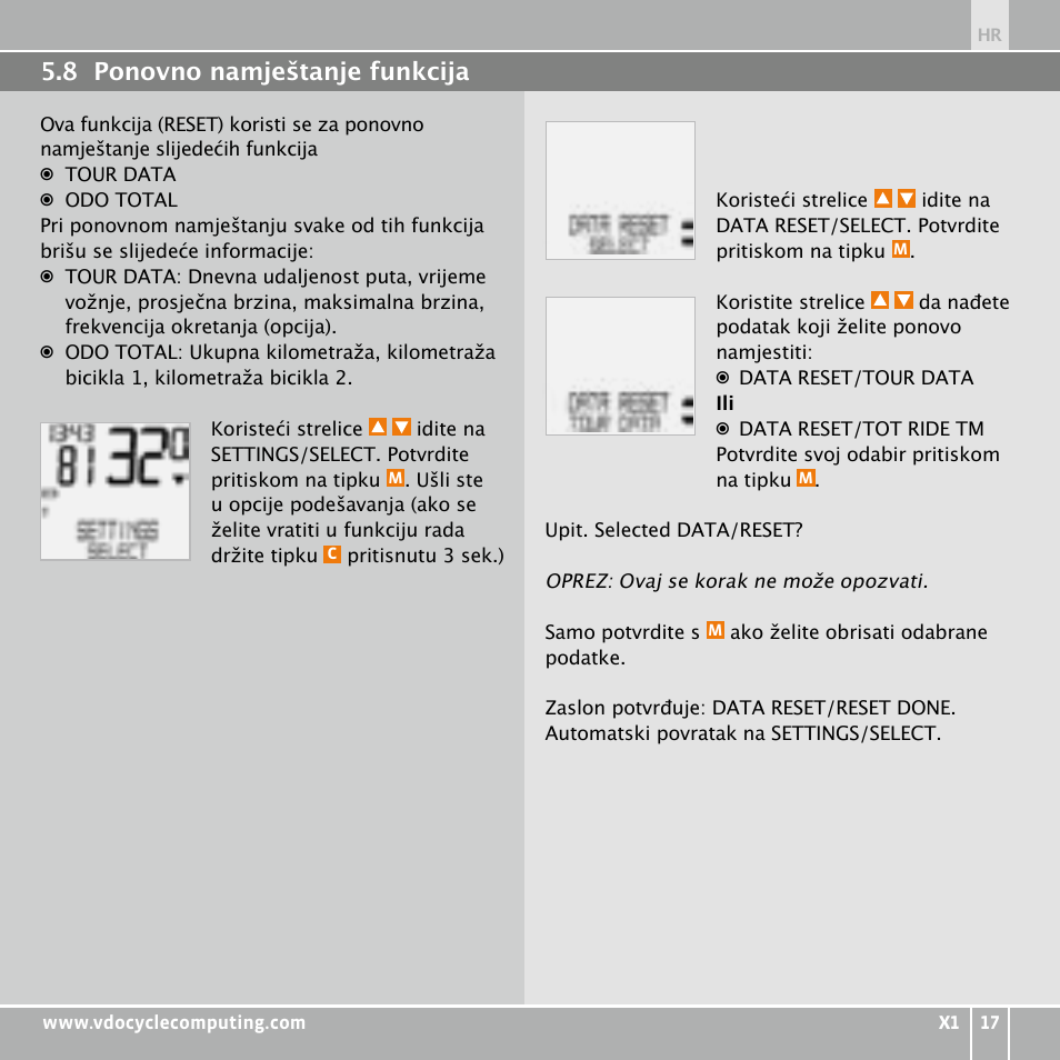 VDO WR X1 User Manual | Page 191 / 242