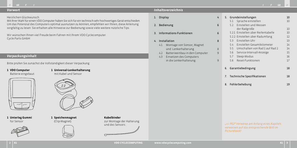 VDO WR X1 User Manual | Page 2 / 242