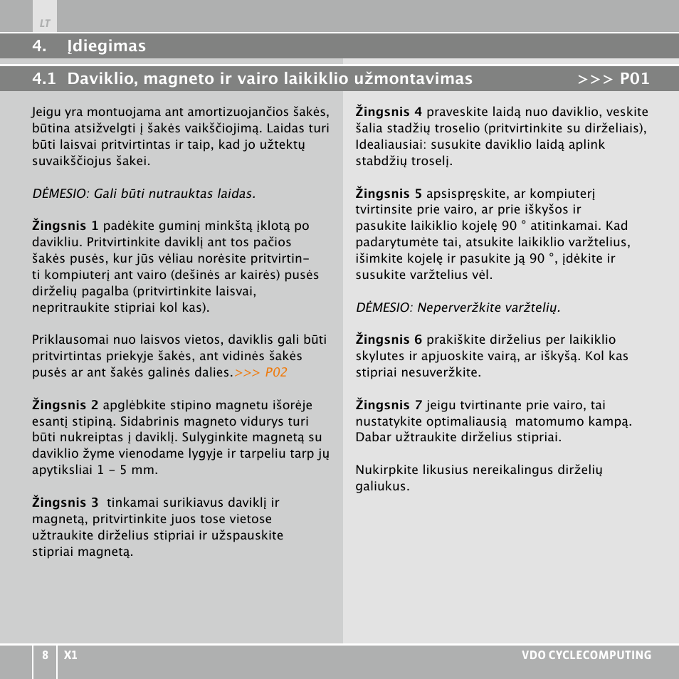 VDO WR X1 User Manual | Page 204 / 242