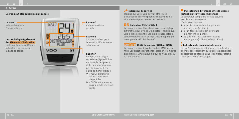 VDO WR X1 User Manual | Page 21 / 242