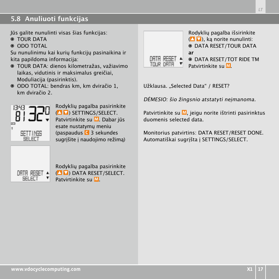 VDO WR X1 User Manual | Page 213 / 242
