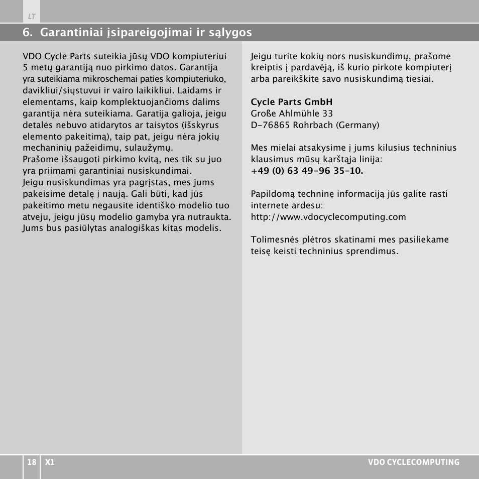 VDO WR X1 User Manual | Page 214 / 242