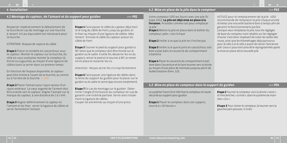 VDO WR X1 User Manual | Page 23 / 242