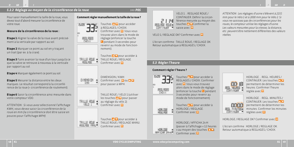 VDO WR X1 User Manual | Page 25 / 242