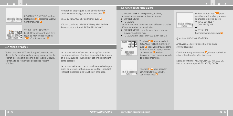 VDO WR X1 User Manual | Page 27 / 242