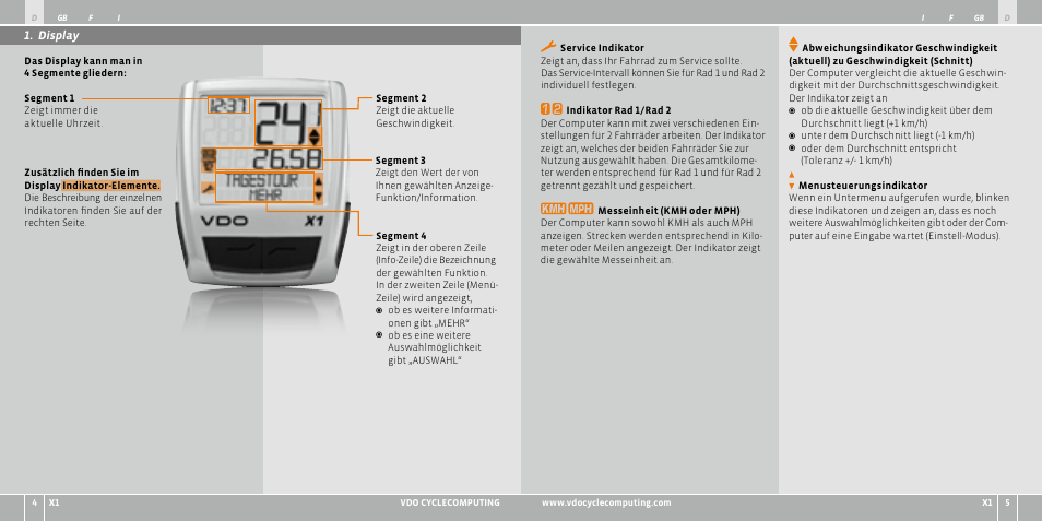 VDO WR X1 User Manual | Page 3 / 242