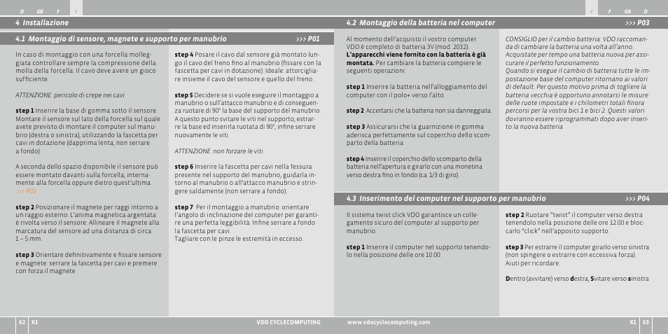 VDO WR X1 User Manual | Page 32 / 242
