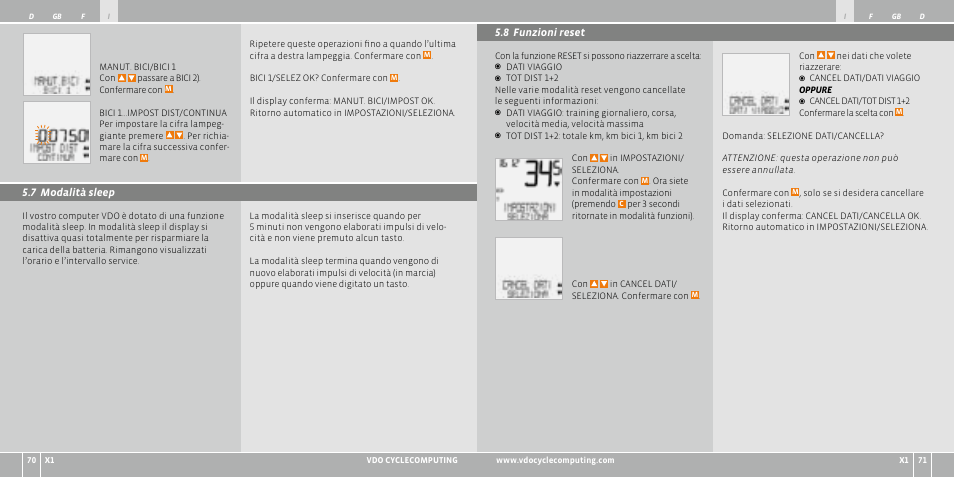 VDO WR X1 User Manual | Page 36 / 242