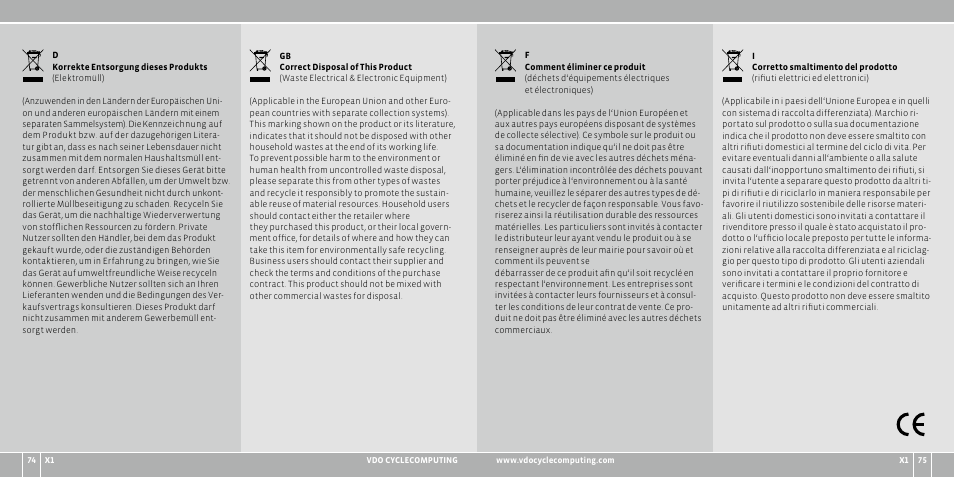 VDO WR X1 User Manual | Page 38 / 242