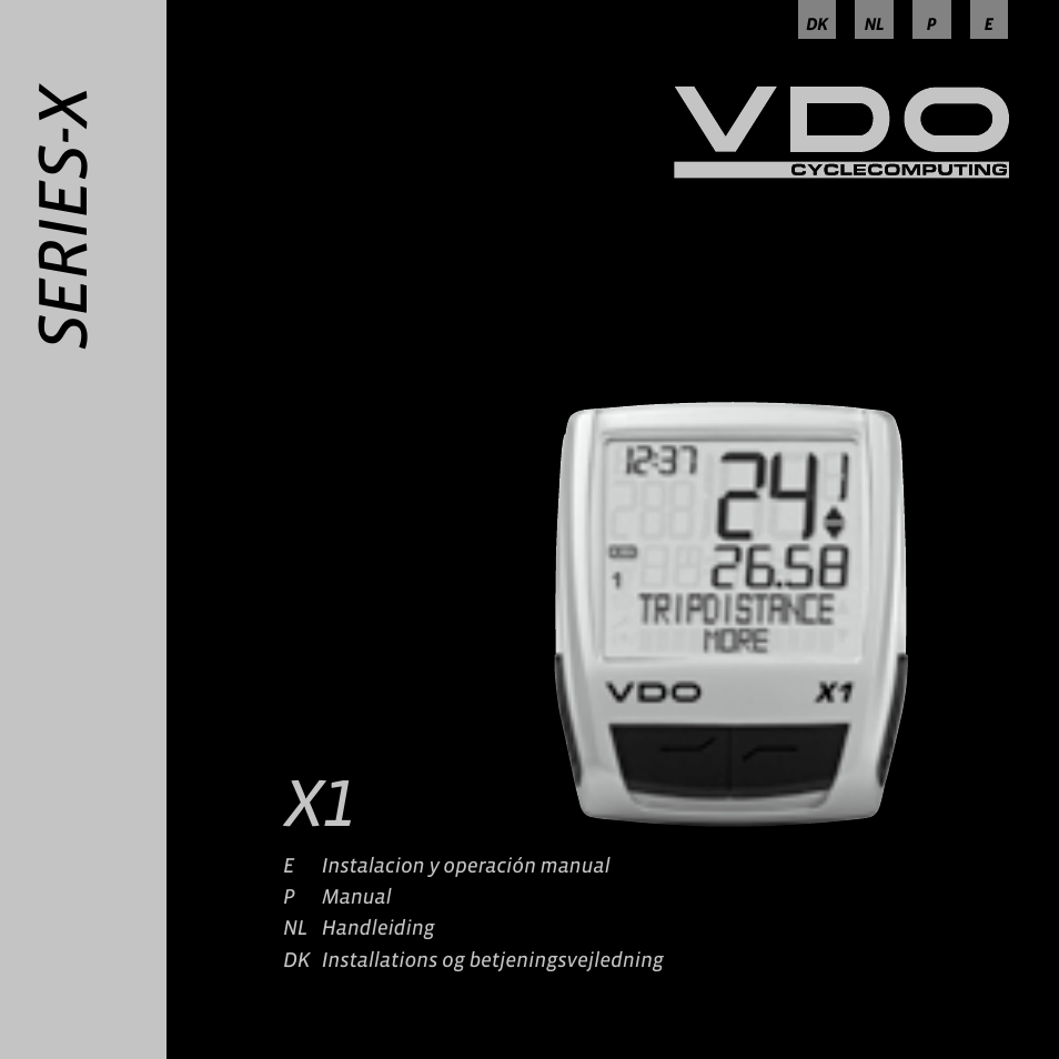Ba_x1_dk_nl_p_e, Se r ie s- x | VDO WR X1 User Manual | Page 40 / 242