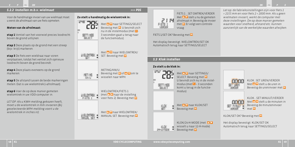 VDO WR X1 User Manual | Page 64 / 242