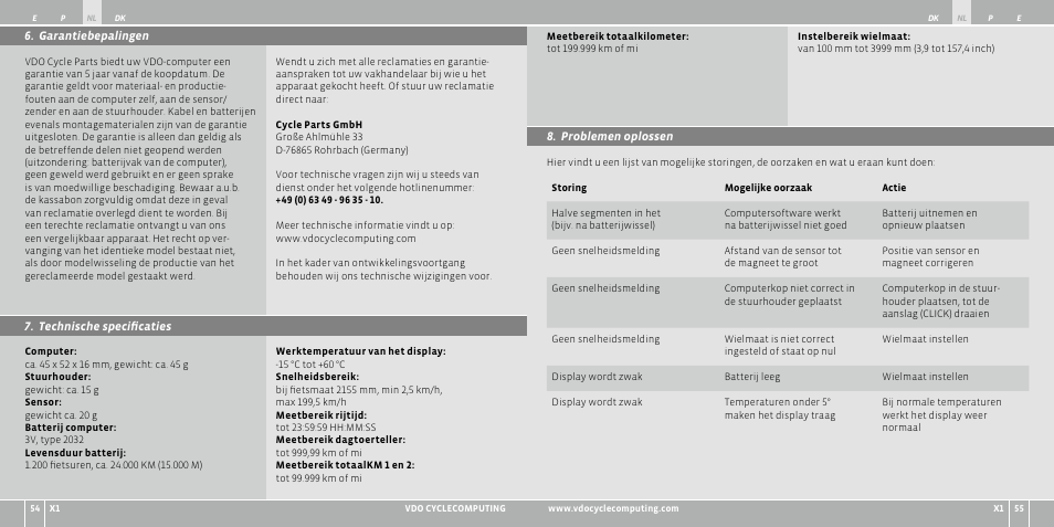 VDO WR X1 User Manual | Page 67 / 242