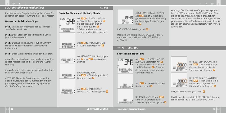 VDO WR X1 User Manual | Page 7 / 242