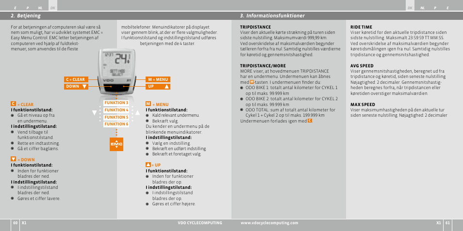 VDO WR X1 User Manual | Page 70 / 242