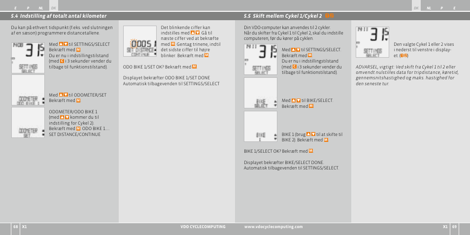VDO WR X1 User Manual | Page 74 / 242