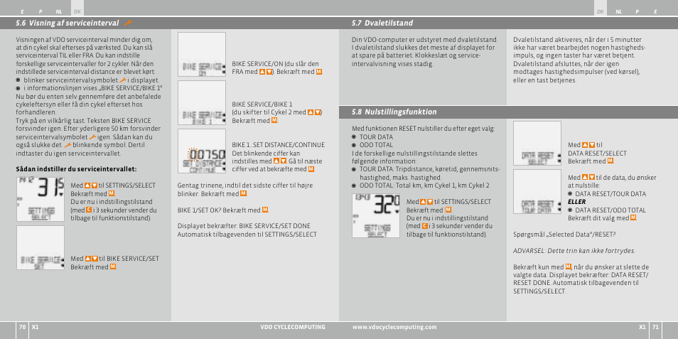 VDO WR X1 User Manual | Page 75 / 242