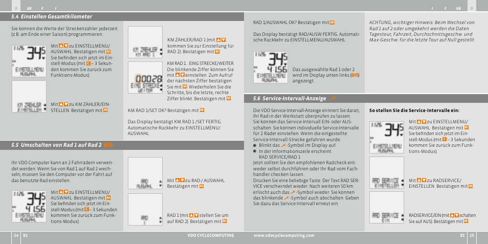 VDO WR X1 User Manual | Page 8 / 242