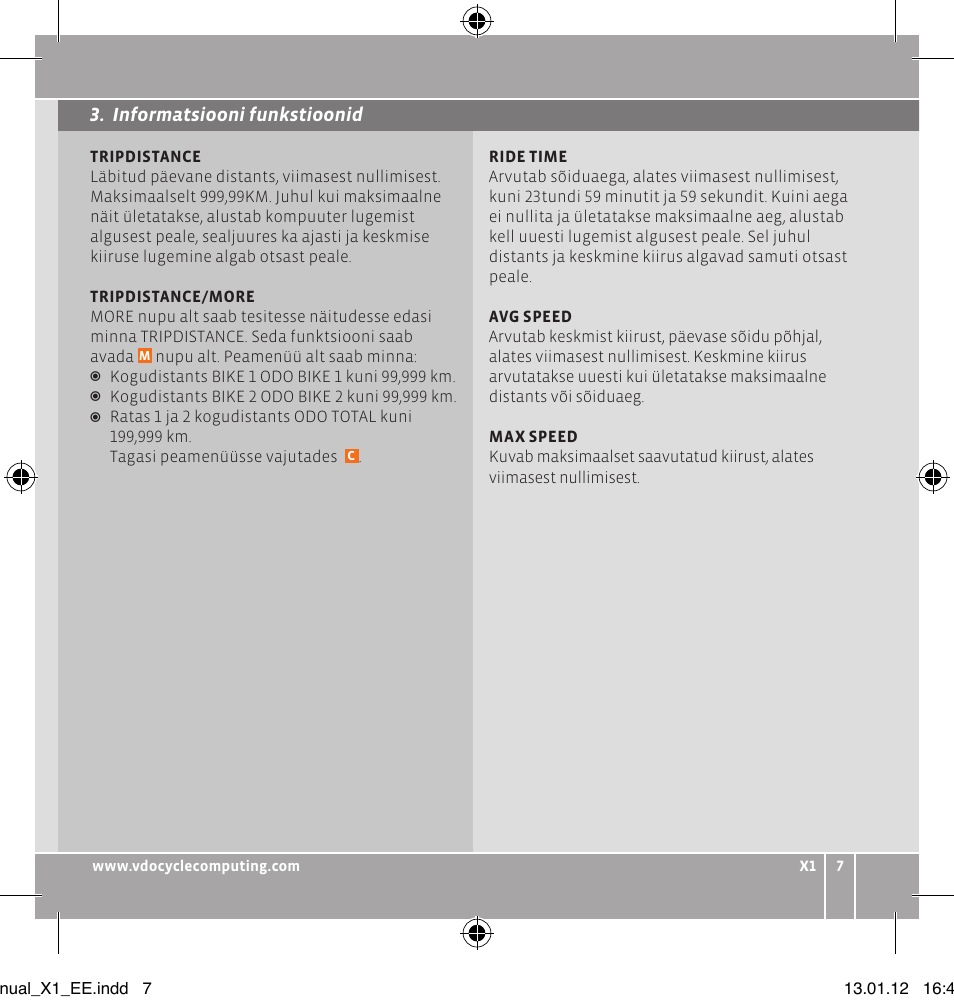 VDO WR X1 User Manual | Page 85 / 242
