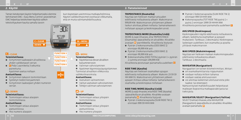 VDO WR X2 User Manual | Page 112 / 264