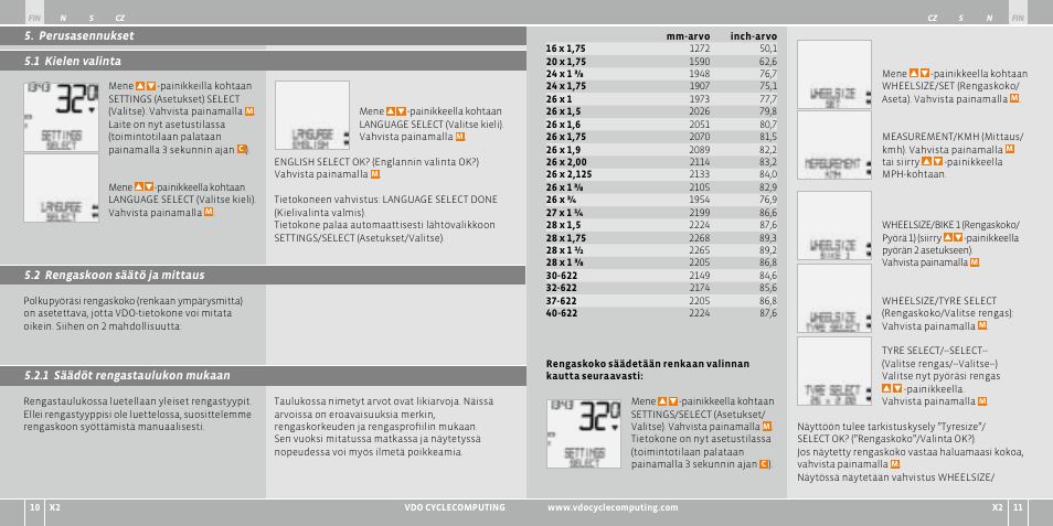 VDO WR X2 User Manual | Page 114 / 264