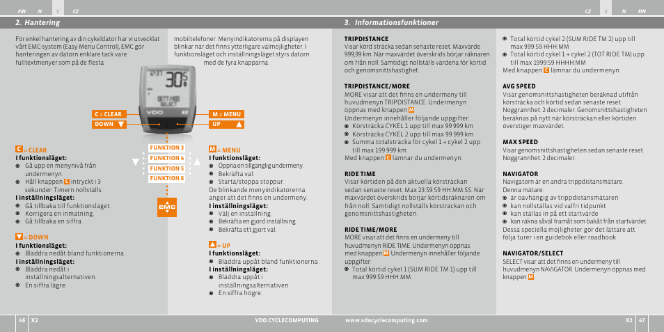 VDO WR X2 User Manual | Page 132 / 264